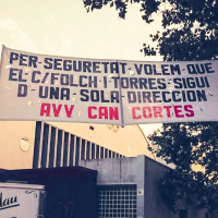 Sanció de 300 euros a l’AV Can Cortès per penjar una pancarta